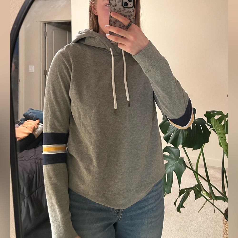 Element Gray Hoodie with Navy and Yellow Details